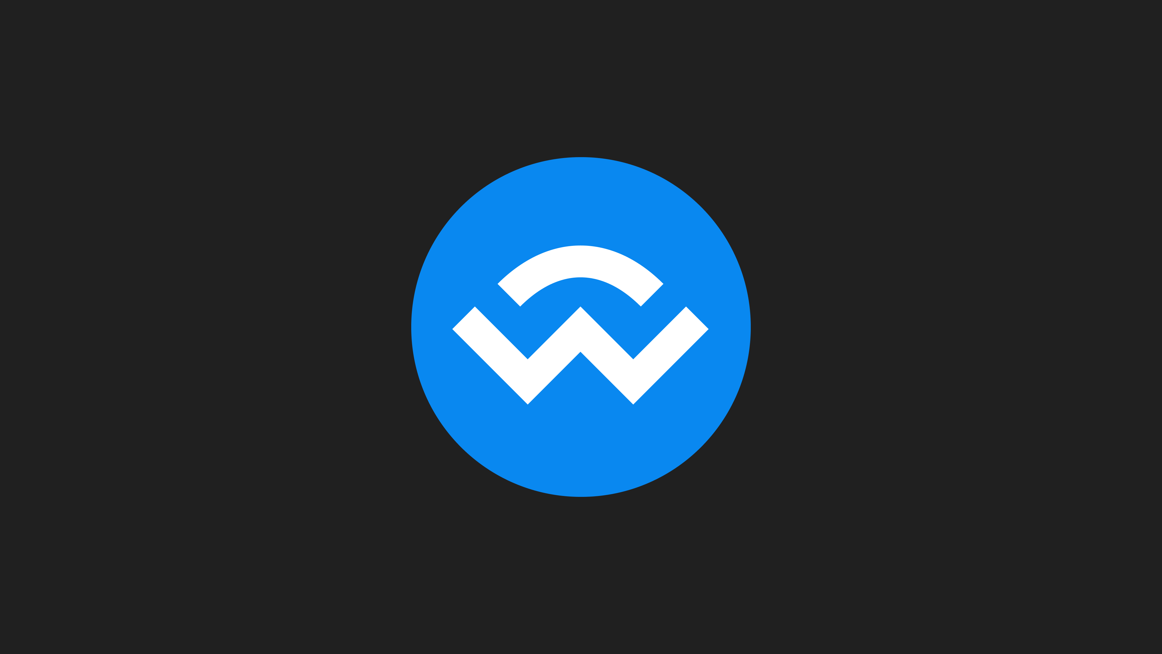 Blue circular button with
                                        WalletConnect Foundation logo with a
                                        black background